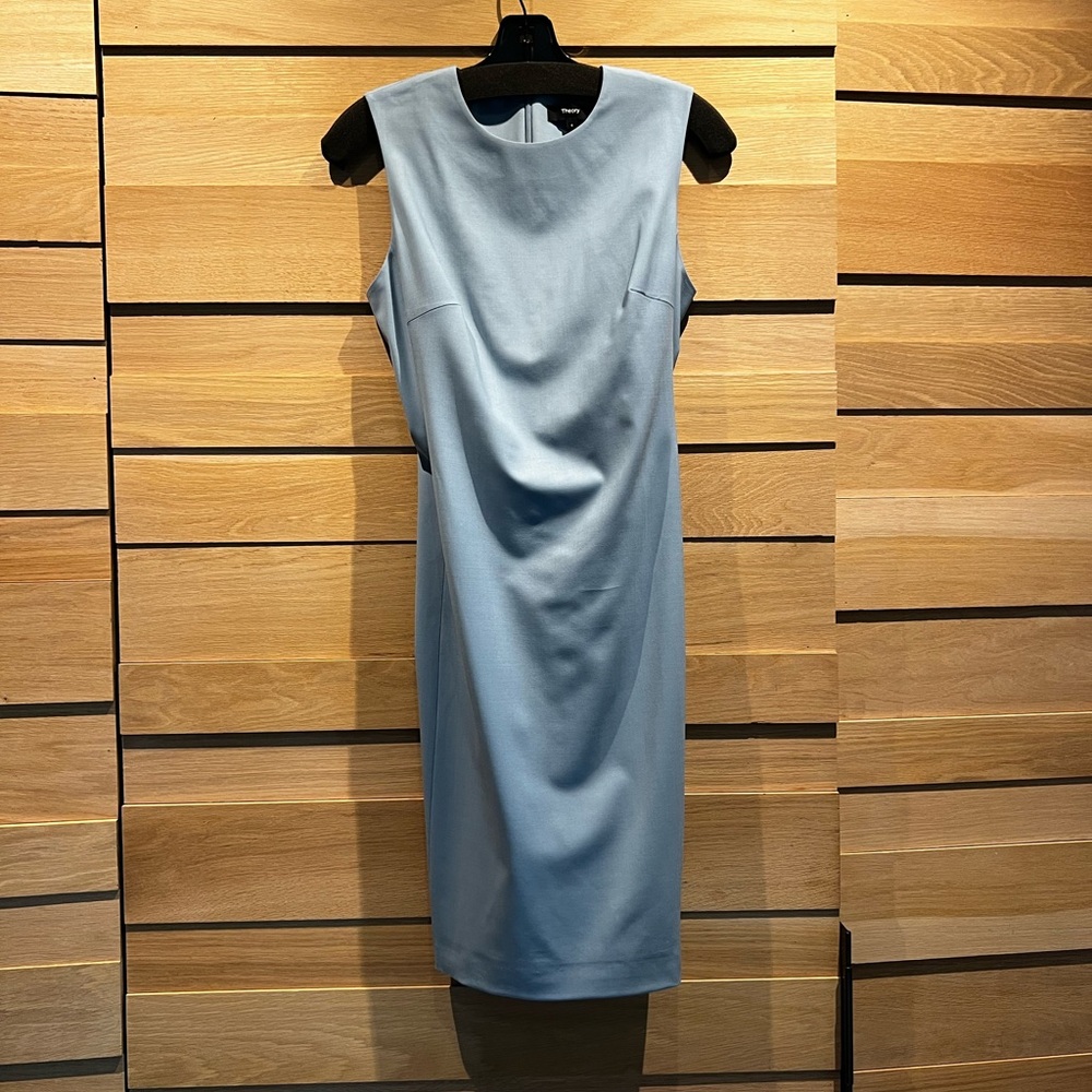 NWT Theory pale blue sheath dress in good wool